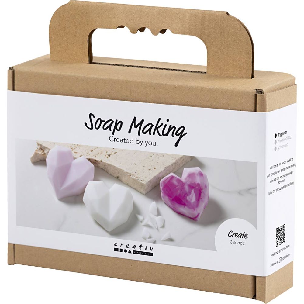 Mini Hobbyset Zeep Maken, Harten, roze,  - Afbeelding 3