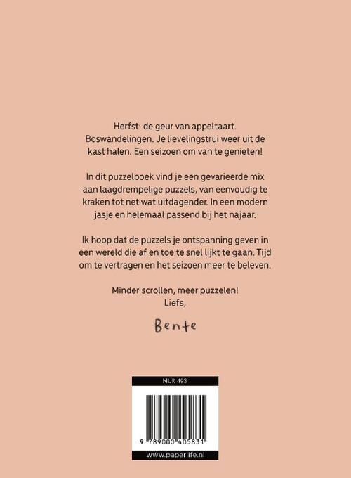 Hey Cozy Puzzelboek Voor Knusse Herfstdagen -  Bente van de Wouw - Afbeelding 1