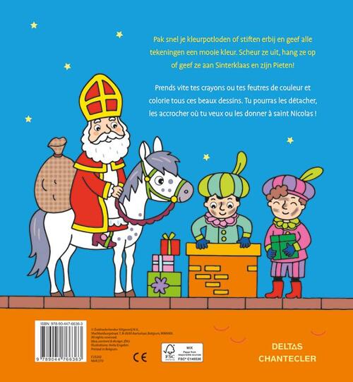 Sinterklaas Colorino Uitscheurbare Kleurplaten Kleurboek - Afbeelding 1