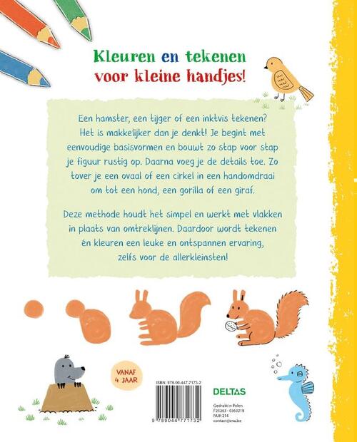 Mijn Eerste Tekenboek Vrolijke Dieren 4+ - Rico Sternbaum - Afbeelding 1