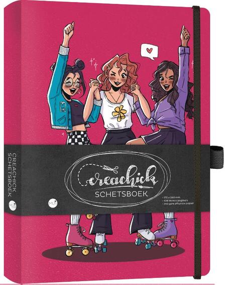 Creachick Schetsboek 17x24 cm 180gr 108 pagina's.