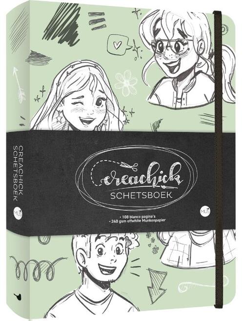 CreaChick Schetsboek sage green 