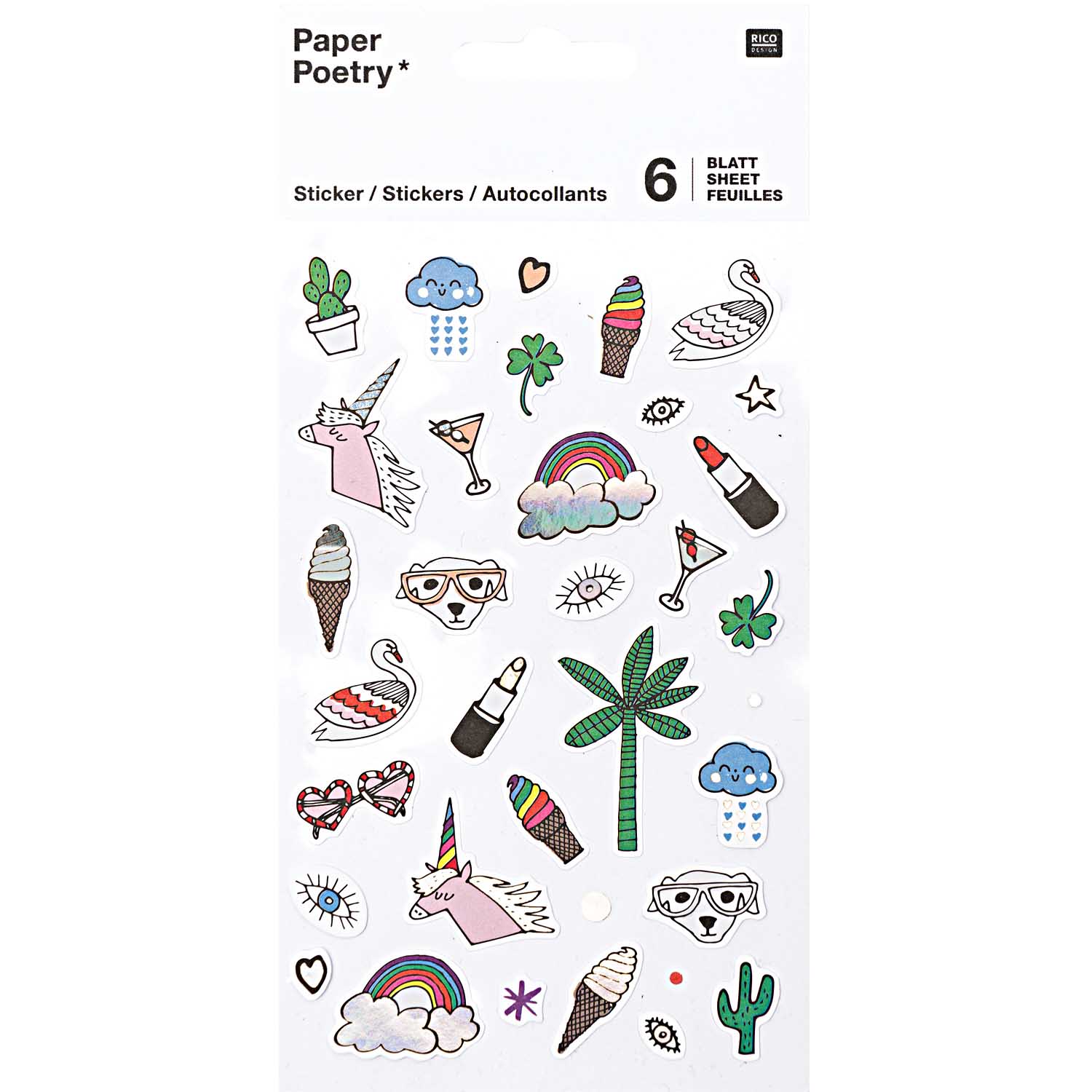 AGENDA STICKERS MAGICAL,Regenboog