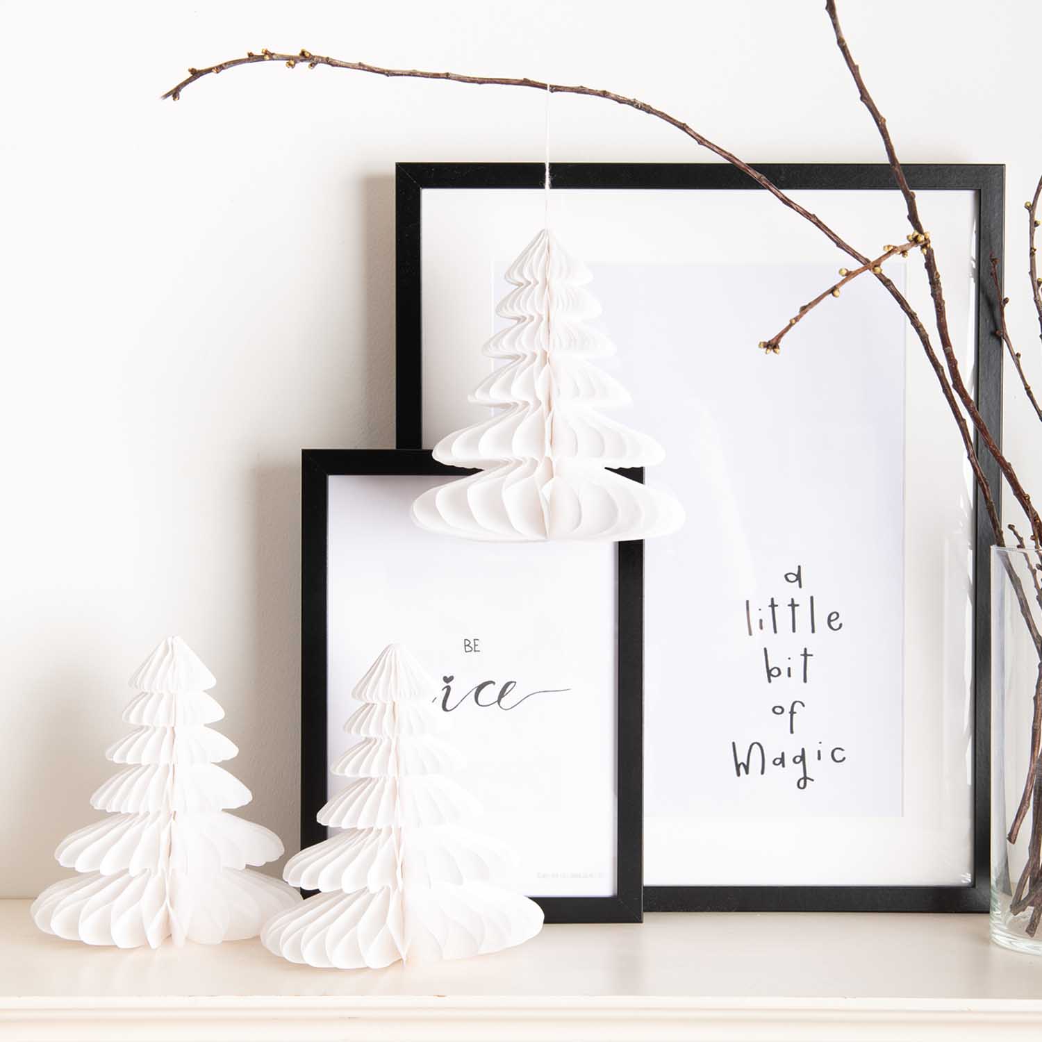 HONEYCOMB KERSTBOOM WIT - Afbeelding 3