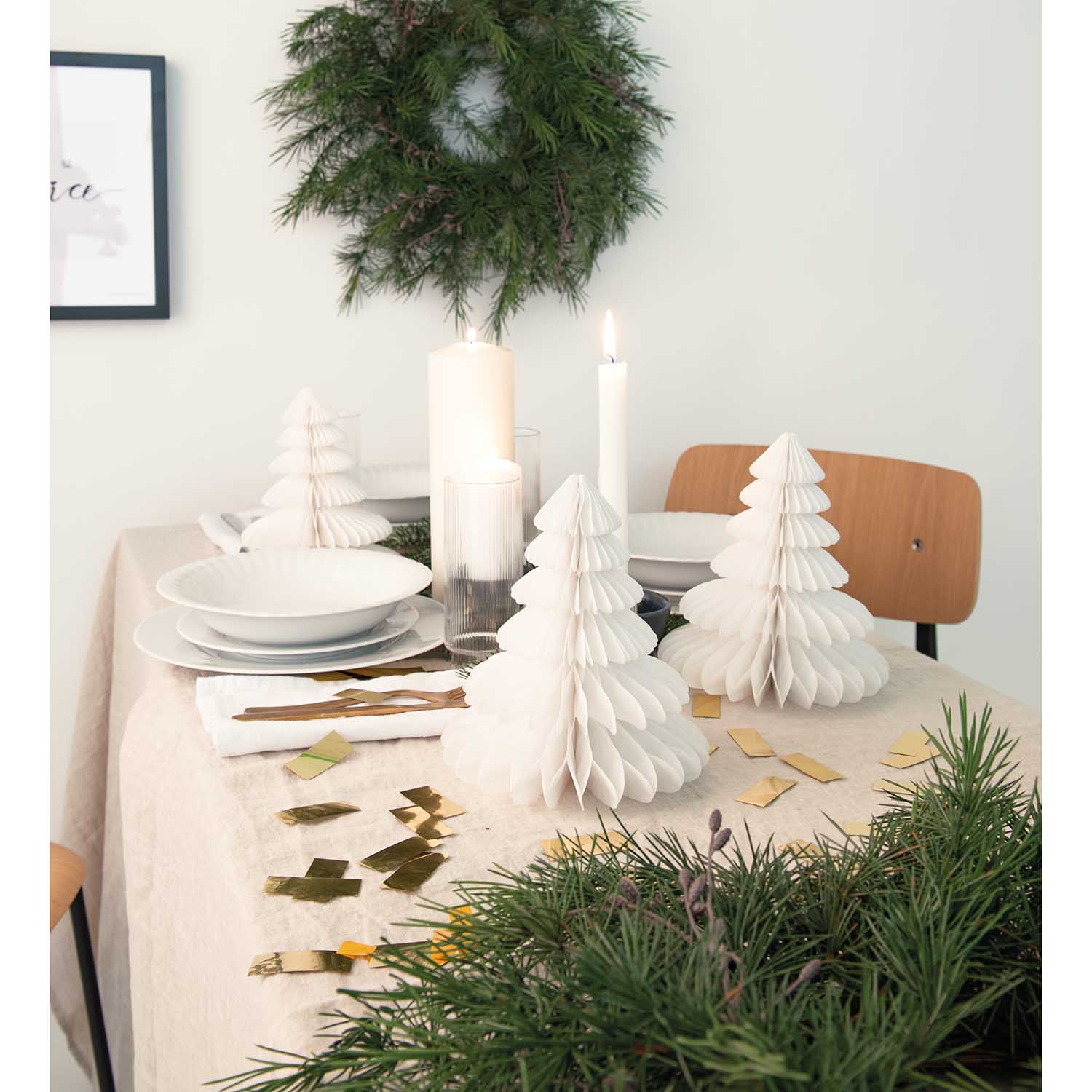 HONEYCOMB KERSTBOOM WIT - Afbeelding 4