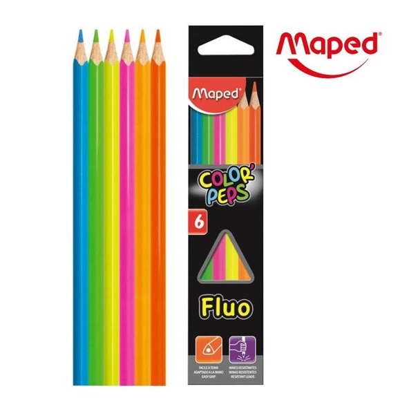 Maped Color' Peps Fluo Kleurpotloden 6st.