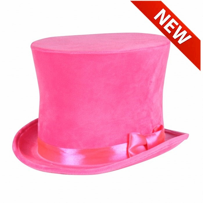 Hoge Hoed Luxe Fluweel Roze mt. 59/60