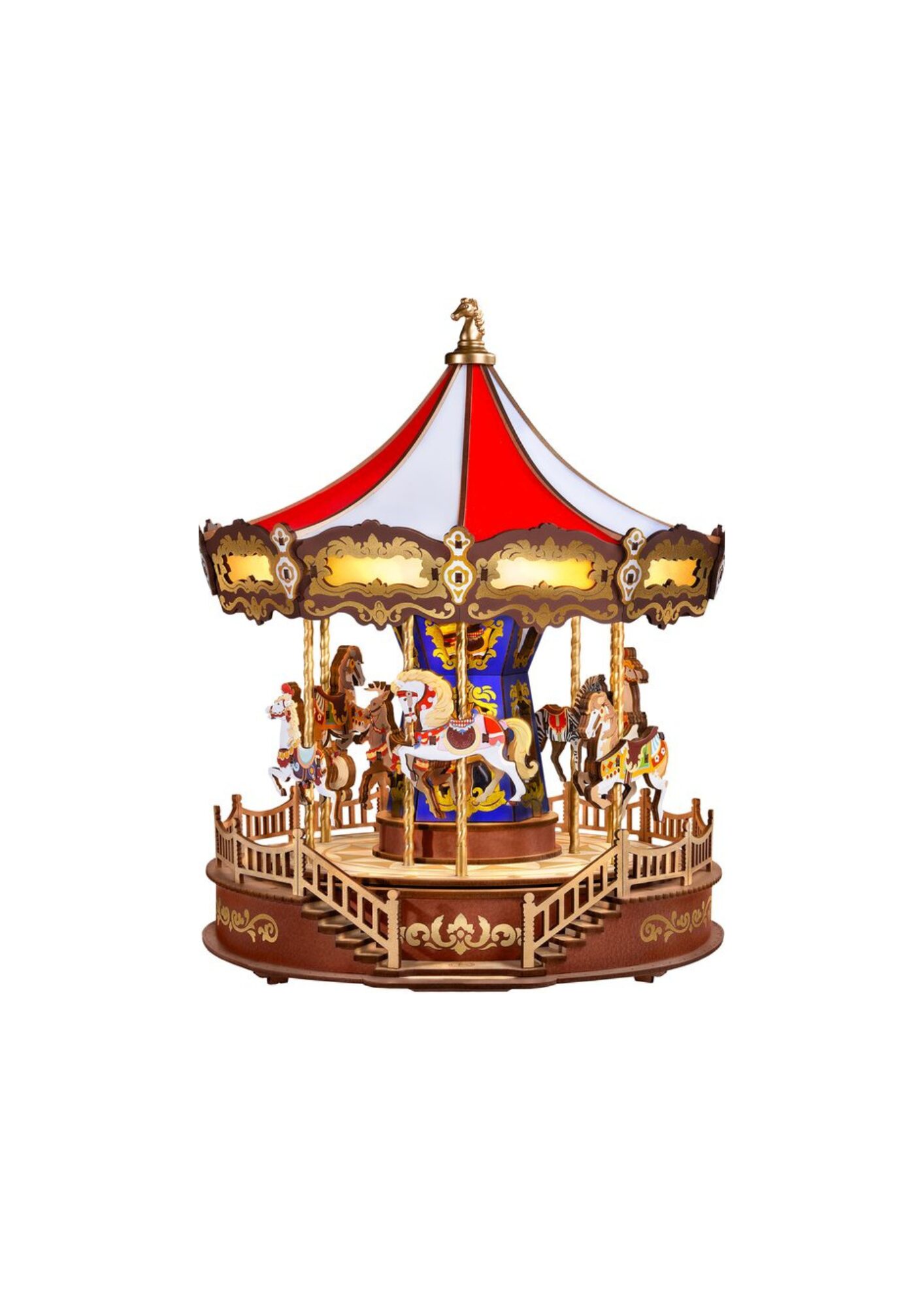 AB DIY Robotime, Muziekdoos Hout DIY Classic Carousel, (Draaimolen)25,5×25,7×29,5cm