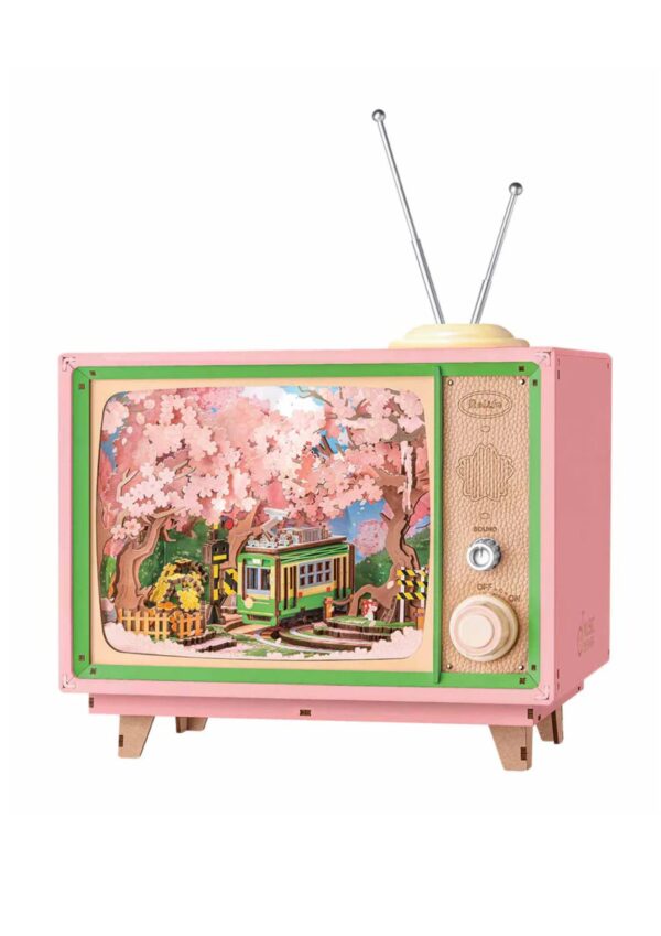 AB DIY Robotime, Music Dreamer TV Sakura Dreamy Tour, 24,3 x 18,5 x 36cm