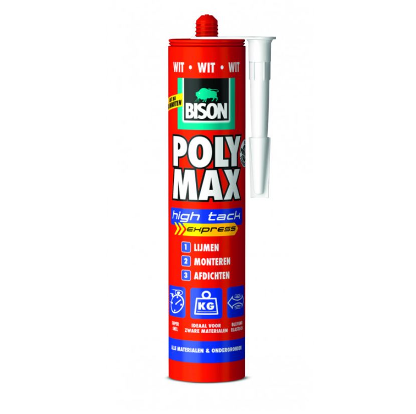 Bison montagelijm/kit Poly Max® wit