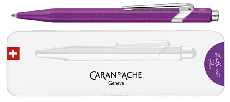 Caran d'Ache Balpen 849 Colormat-X Paars met etui