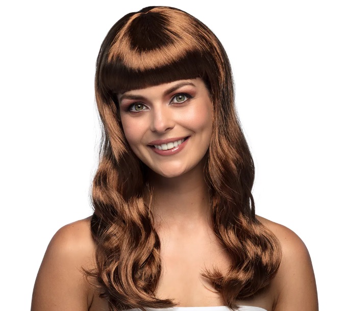 Pruik Chique Bruin