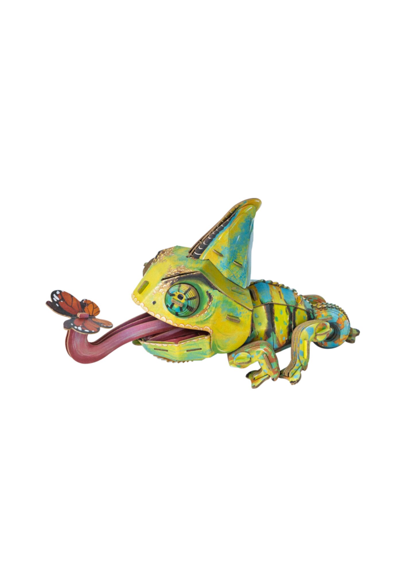 AB DIY MakeBug, 3D Modelbouwpakket, Tiny Serie, Gesluierde kameleon, 17x7x10cm