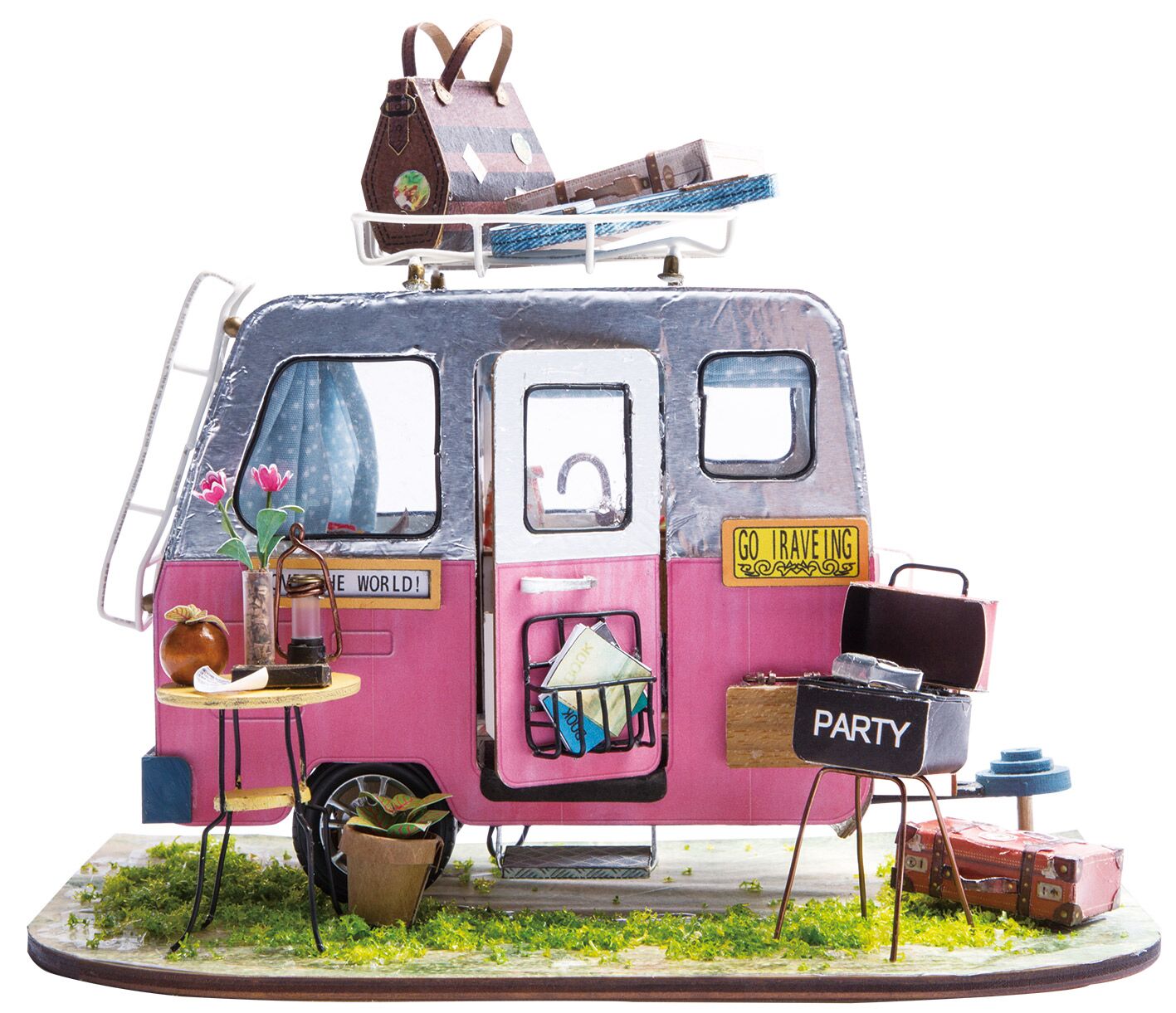 AB DIY Huisje Happy Camper 20x13,5x15cm