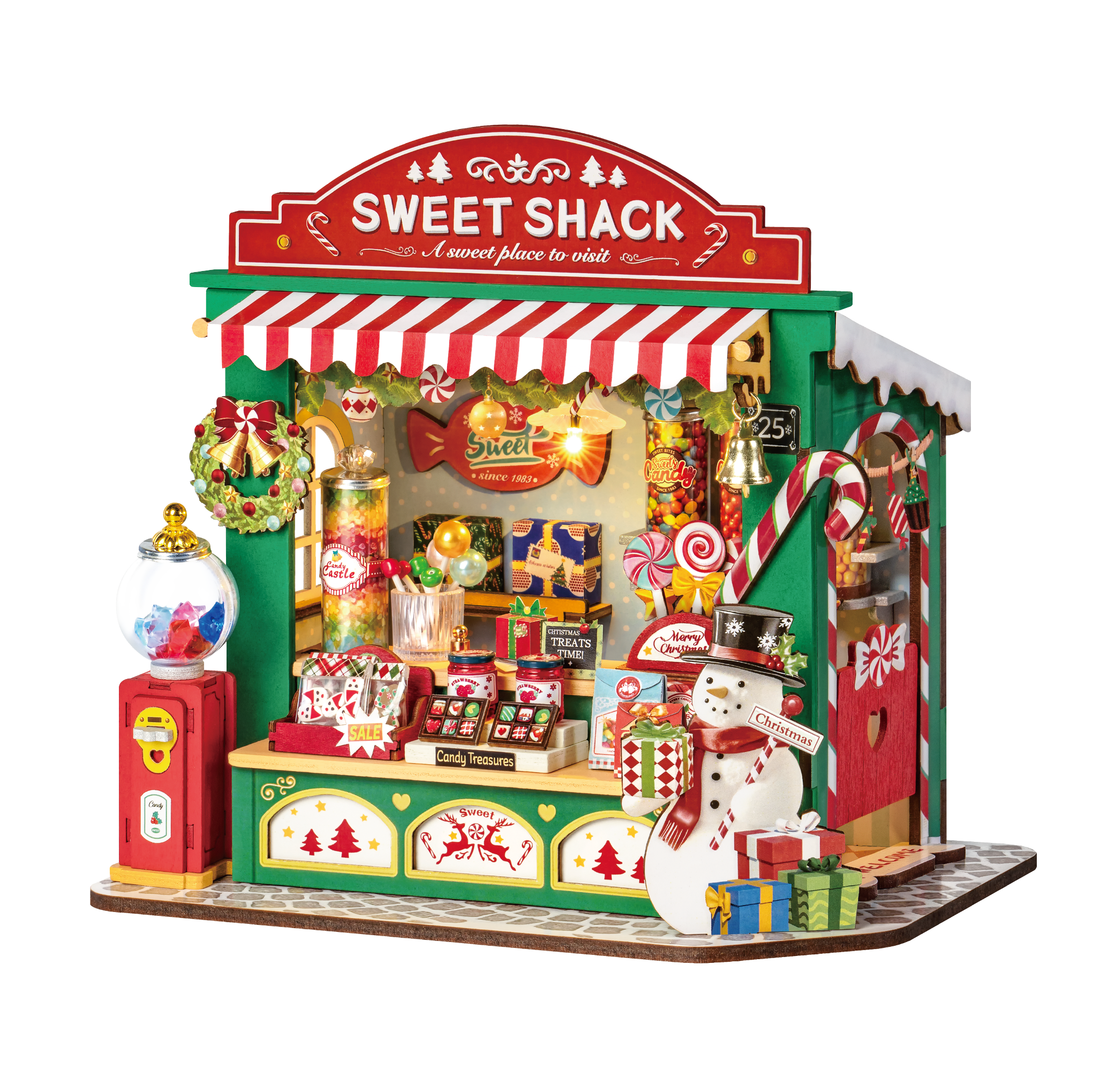 AB Robotime, Christmas Kerst Candy Stand, 17,0×11,4×16,0 cm deco12