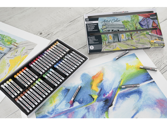 Oliepastels 50 st. Eberhard-Faber 