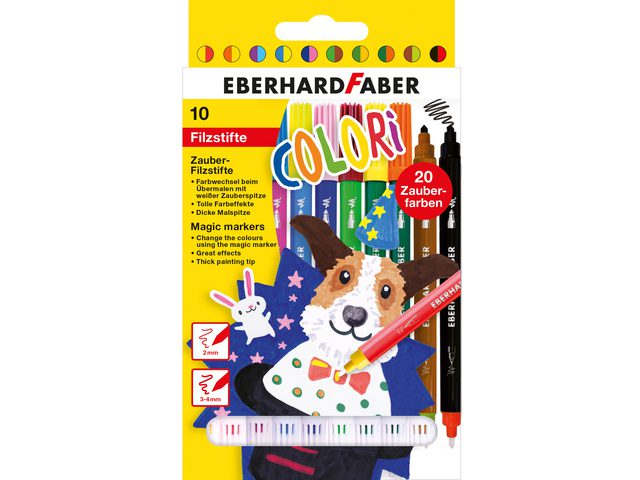 Eberhard Faber Viltstiften magic marker 9 kleuren en 1 tovermarker
