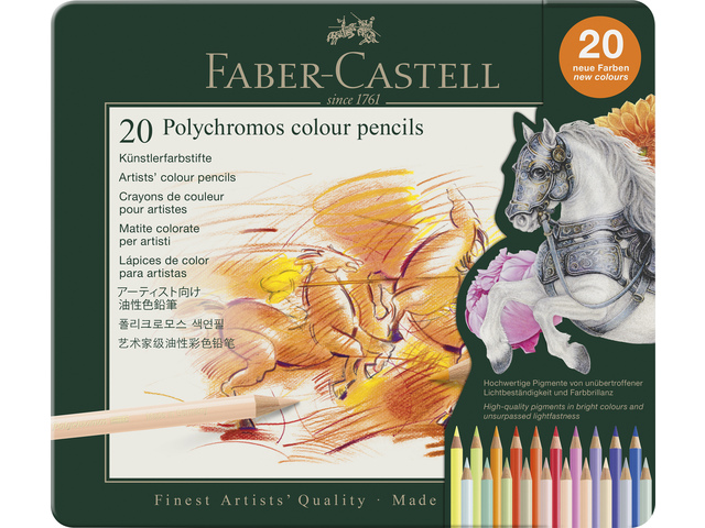 Kleurpotlood FC Polychromos assorti blik a 20st. Uitbreidingsset!