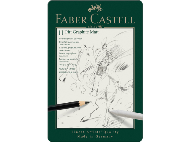 Faber Castell Pitt Grafiet Potloden Matt Set van 11. 