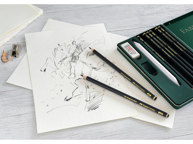 Faber Castell Pitt Grafiet Potloden Matt Set van 11.  - Afbeelding 3