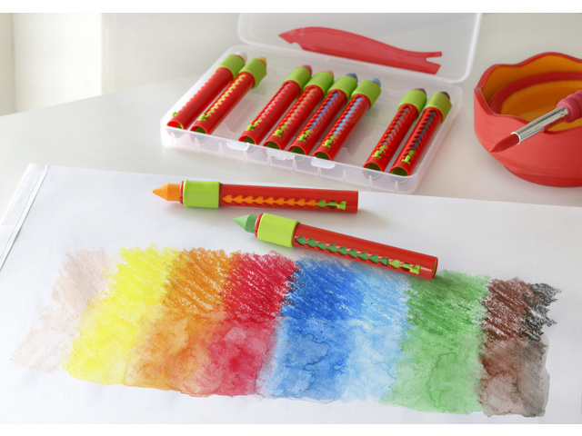 Aquarel krijt Faber-Castell wateroplosbaar 10stuks - Afbeelding 3