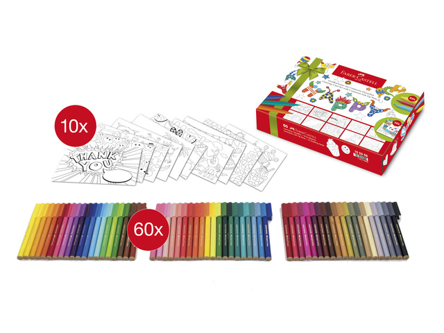 60 connector viltstiften Faber Castell  / Wenskaartenset met 10 kaarten   - Afbeelding 3