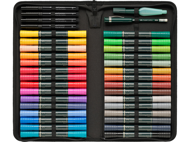 Aquarel marker Faber-Castell Albrecht Dürer in etui,        30stuks Markers en accessoires - Afbeelding 3