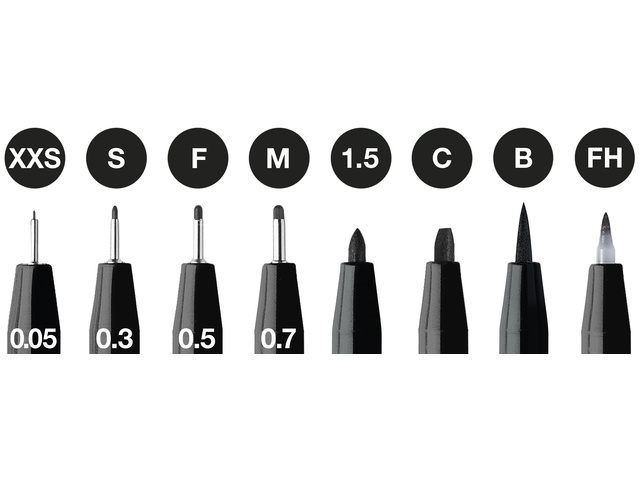 Faber Castell Pitt Artist Brushpen Fineliner Set Zwart 8st. - Afbeelding 2