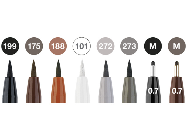Faber Castell Pitt Artist Brushpen Set Classic 8st. - Afbeelding 2
