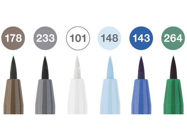 Faber Castell Pitt Artist Brushpen Set Winterlude 6st. - Afbeelding 2