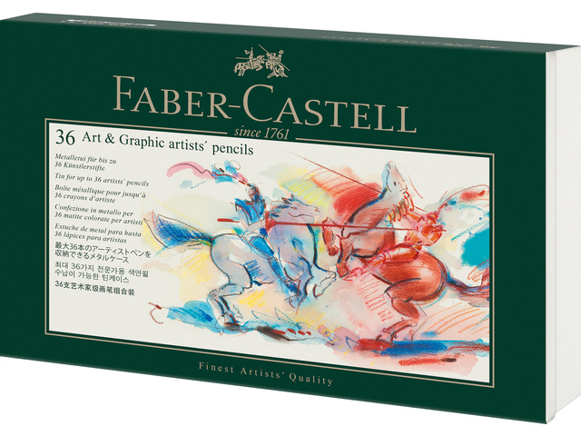 Bewaarblik Faber-Castell geschikt voor 36 potloden.         Voorzien van 3 inleg trays. - Afbeelding 1