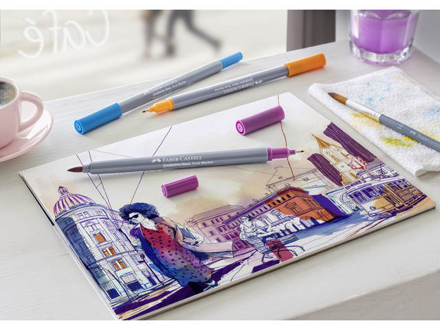 Duo aquarelmarker Faber-Castell Goldfaber etui 18 stuks - Afbeelding 2