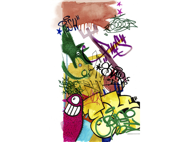 Duo aquarelmarker Faber-Castell Goldfaber etui 6 stuks      Graffiti - Afbeelding 1