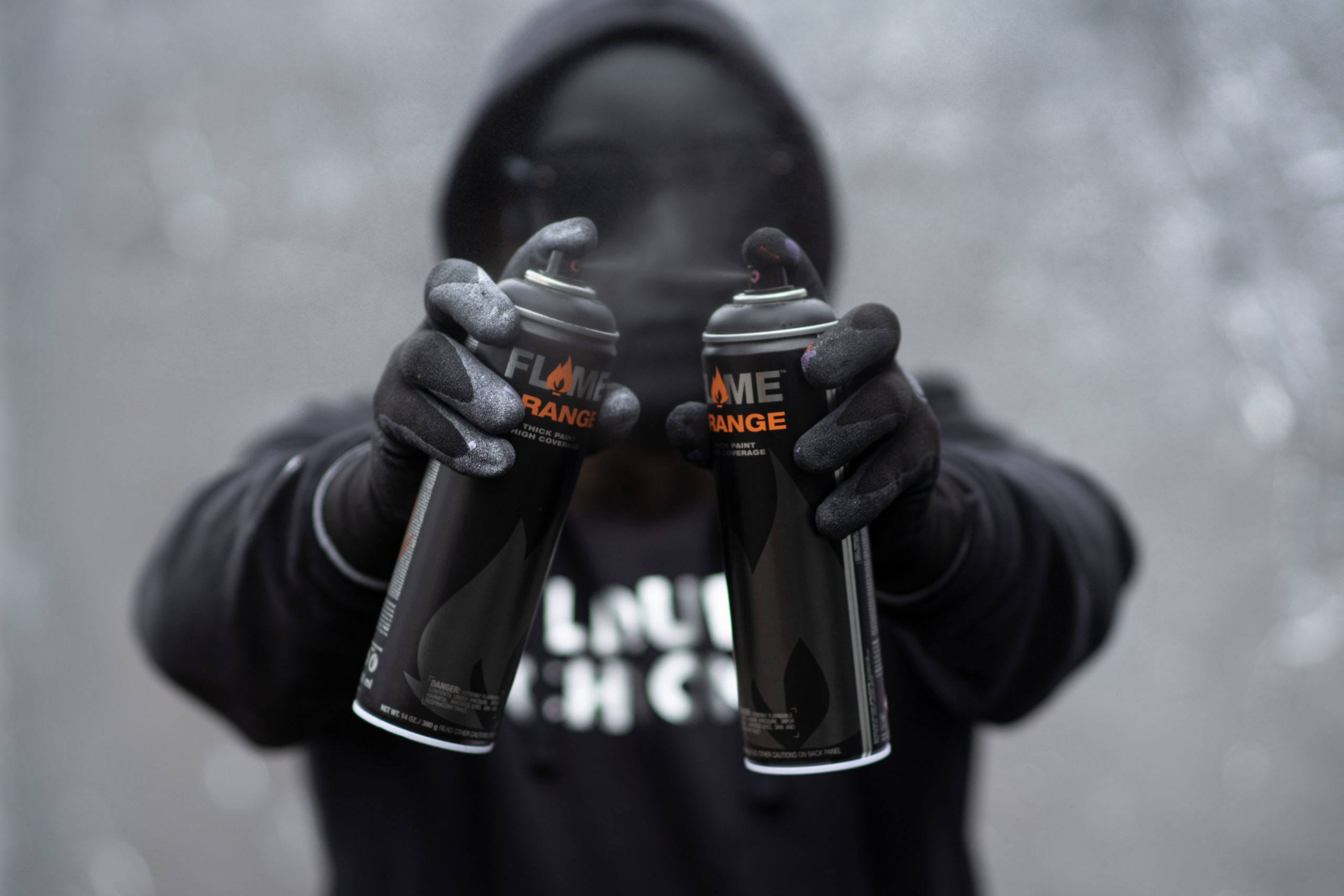 Molotow Flame Orange Spuitbus Thick Black 500ml - Afbeelding 2