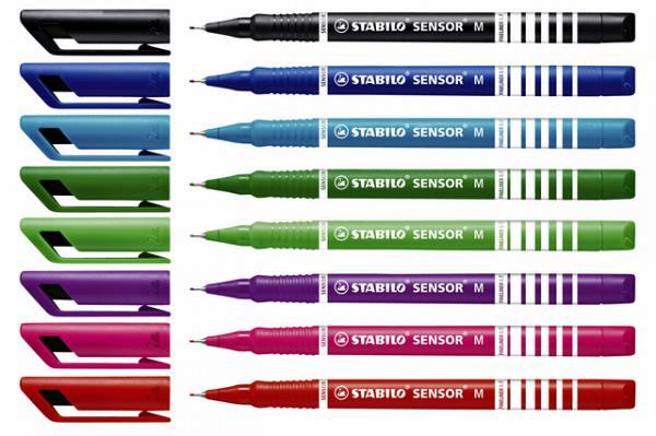 STABILO SENSOR 187  0.7mm etui 8 kleuren - Afbeelding 1