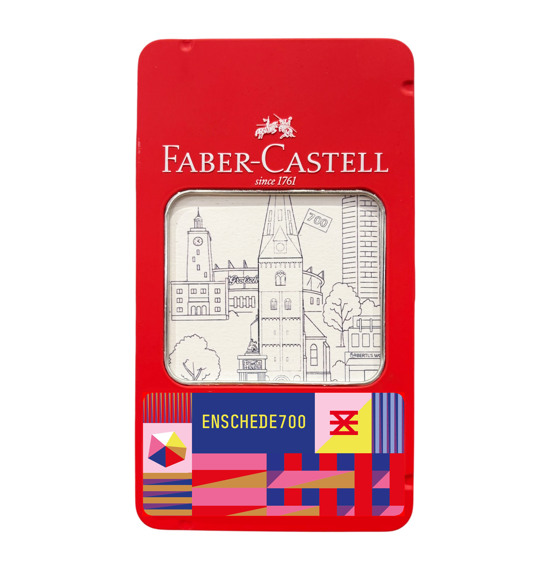 Enschede 700 Faber Castell Kleurpotloden Set Met Ansichtkaart Enschede