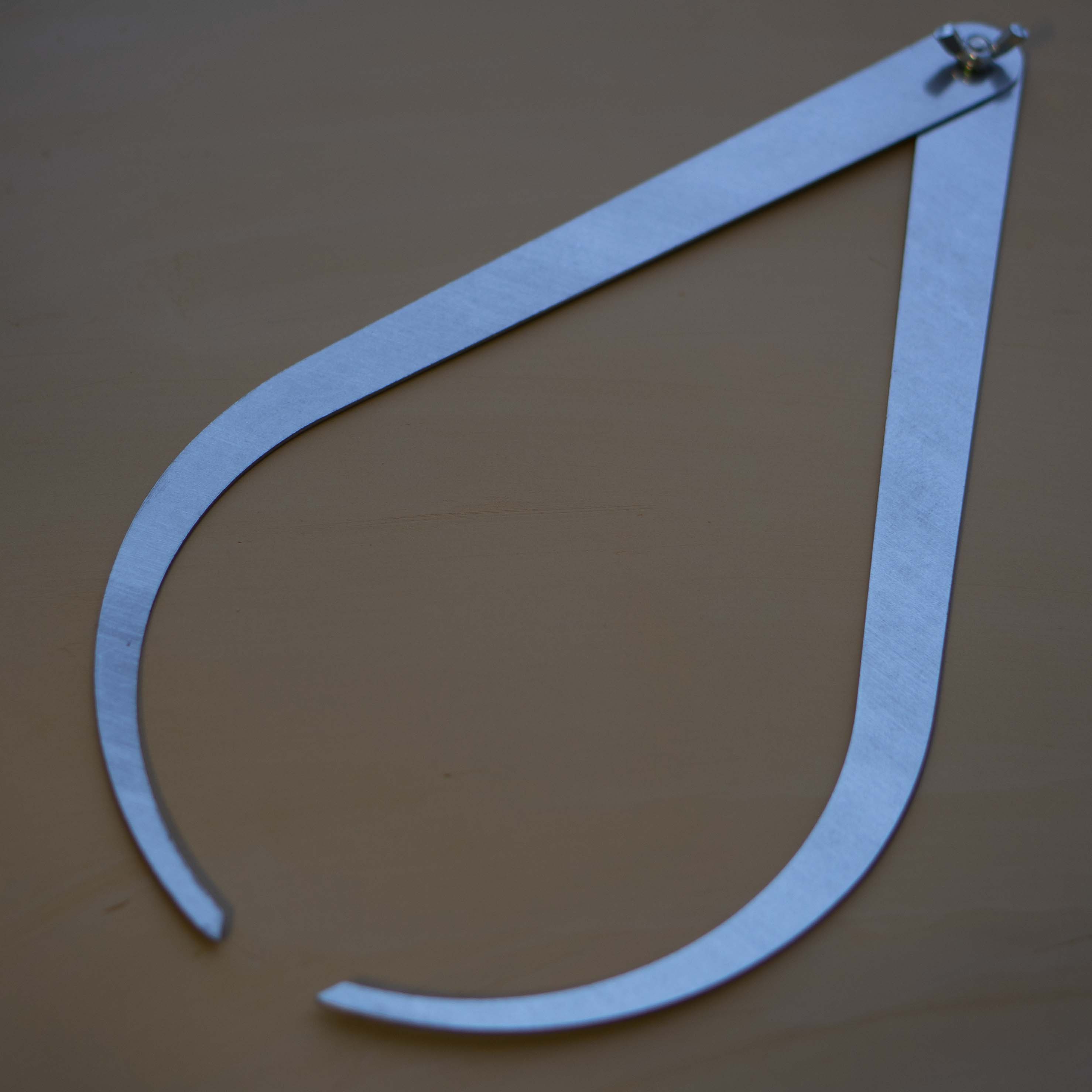 Krompasser aluminium 30 cm lang