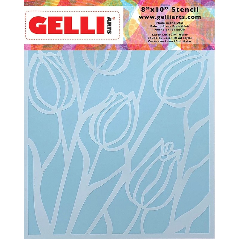 Gelli Arts Tulip A4 Stencil 20.3x25.4cm