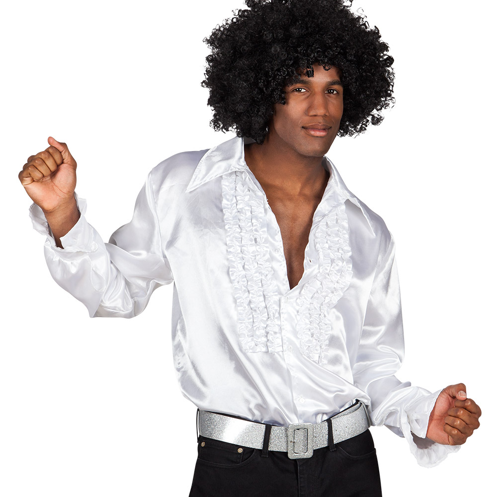  Ruche Disco Blouse Wit