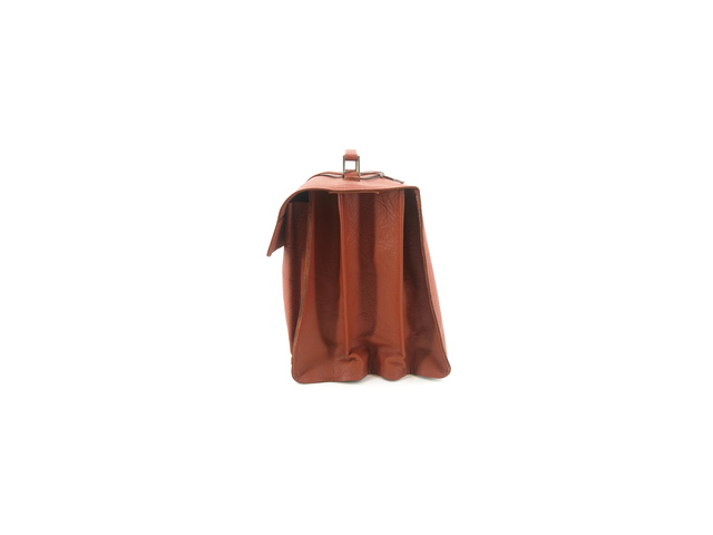 Schooltas bruin leder - Afbeelding 1