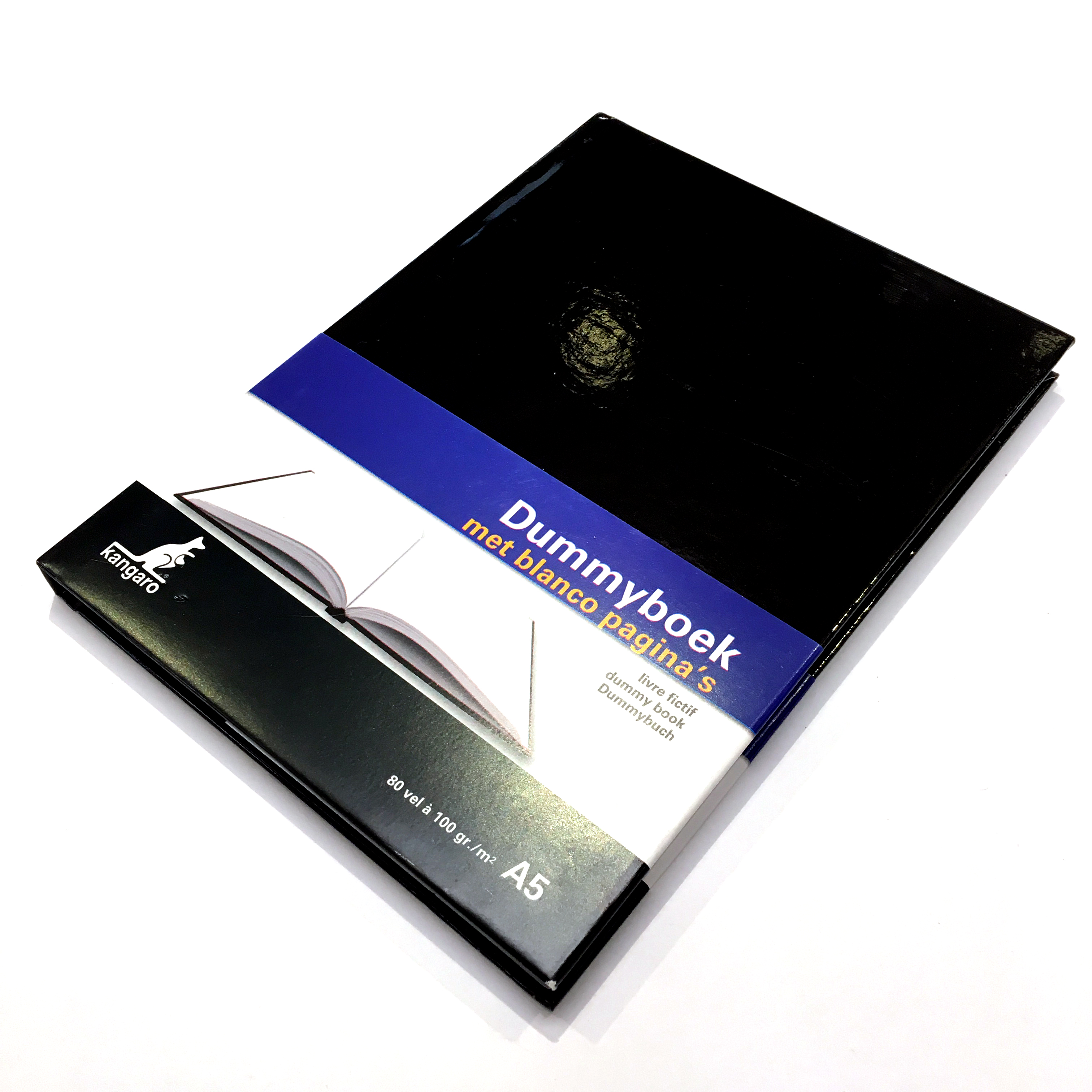 Dummyboek Kangaro A5 blanco hard cover 80 blad 100grs zwart