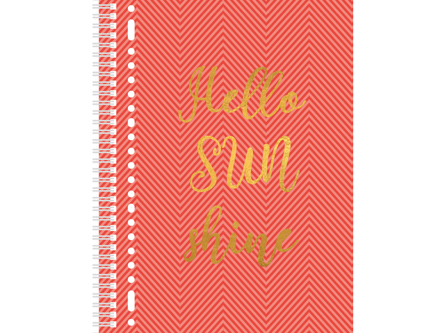 Collegeblok Hello Sunshine A4 gelinieerd, 160 pagina's met microperforatie