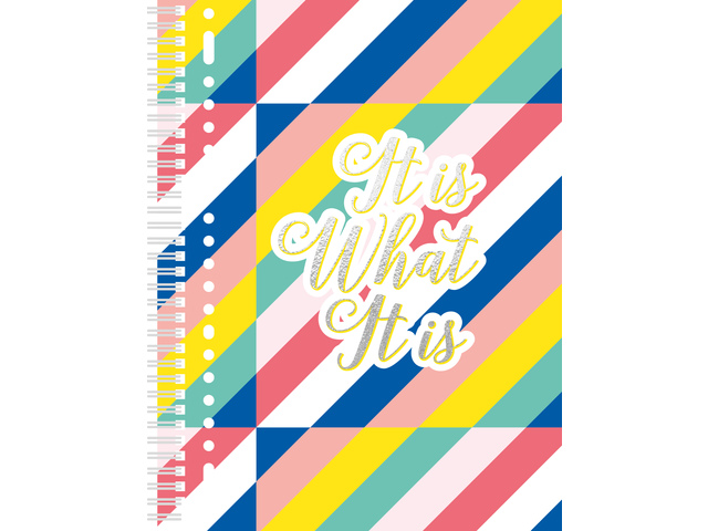 Collegeblok It is what it is A4 gelinieerd, 160 pagina's met microperforatie