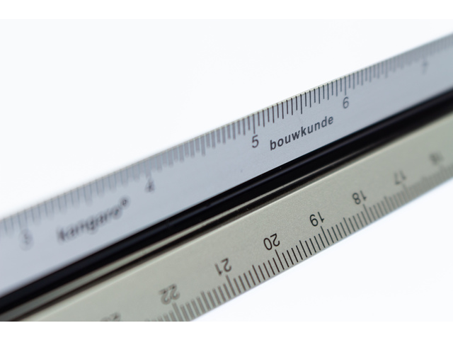 Kangaro Schaalstok Aluminium Bouwkunde - Afbeelding 1