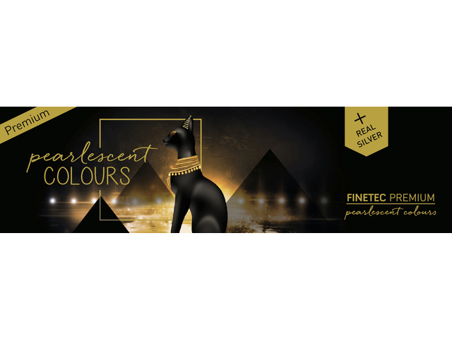Finetec Aquarelverf 6 Parelmoer Kleuren + Echt Zilver