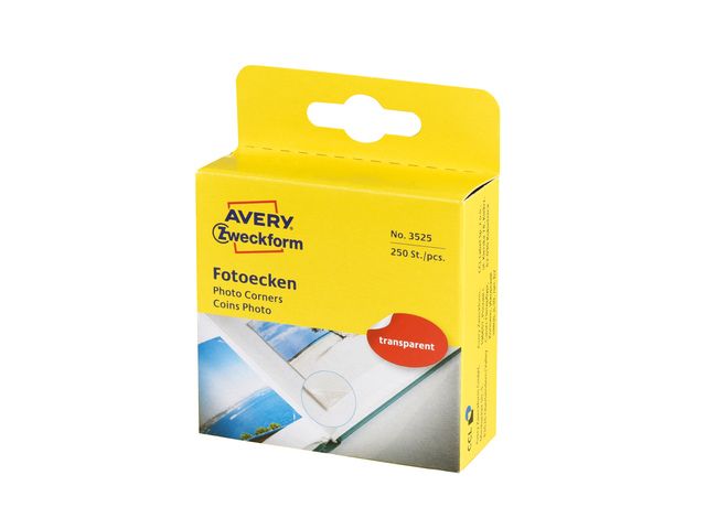 Fotohoekjes Zweckform 19x17mm 250 stuks transparant