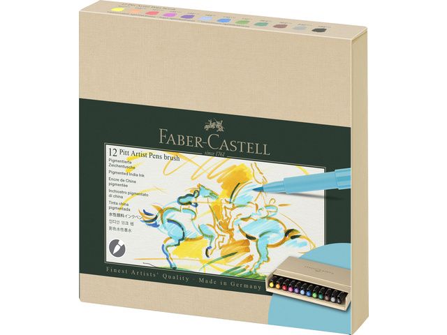 Tekenstift Faber-Castell Pitt Artist Pen Brush 12dlg        studiobox - Afbeelding 2