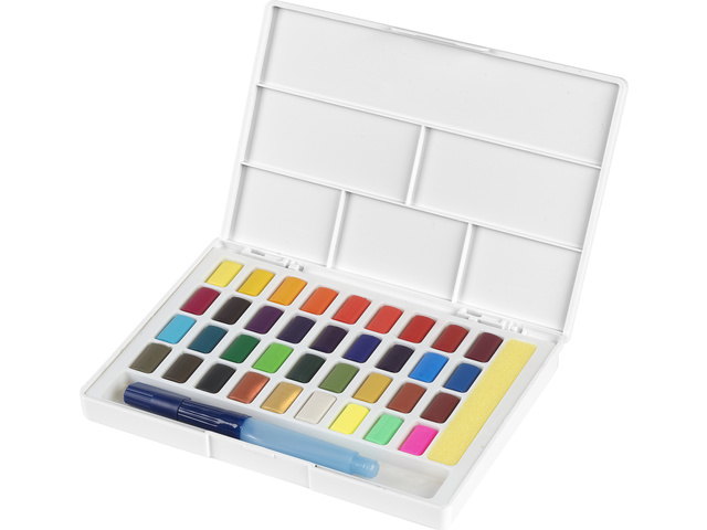 Waterverf Faber-Castell in box met 36 kleuren - Afbeelding 2