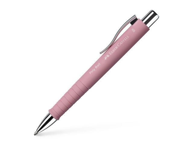 Balpen Faber-Castell Polyball XB lichtroze