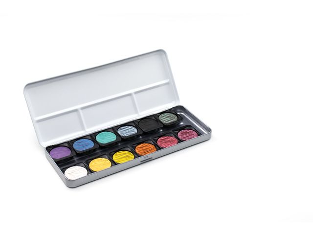 Finetec Aquarelverf 12 Parelmoer Kleuren - Afbeelding 1